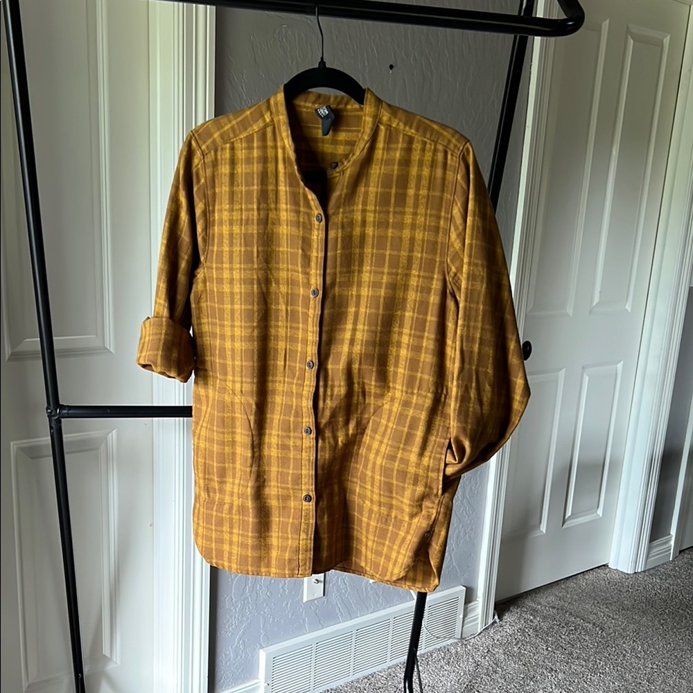 Mountain Hardwear Mustard Plaid Shirt